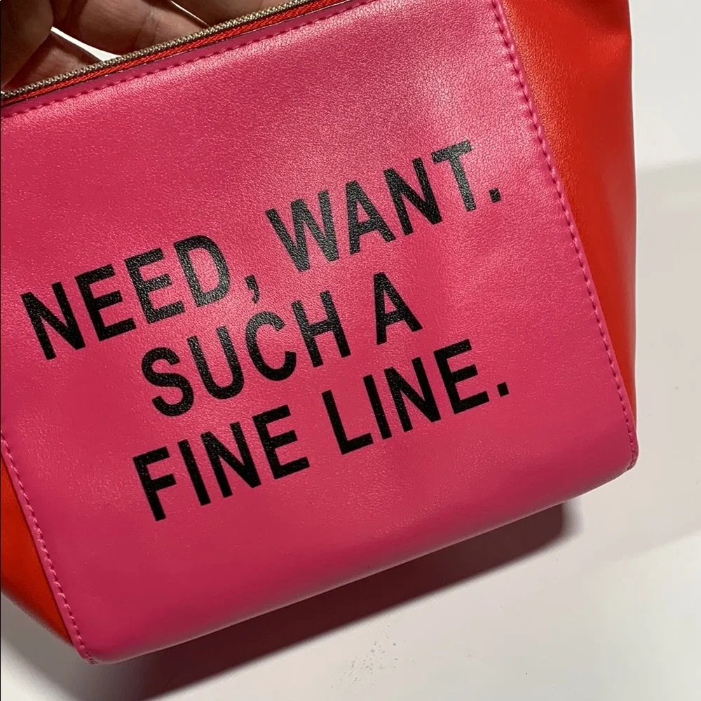 Victoria's Secret Pink and Orange Cosmetic Bag - Makeup Bag 6063-PK/OR‎